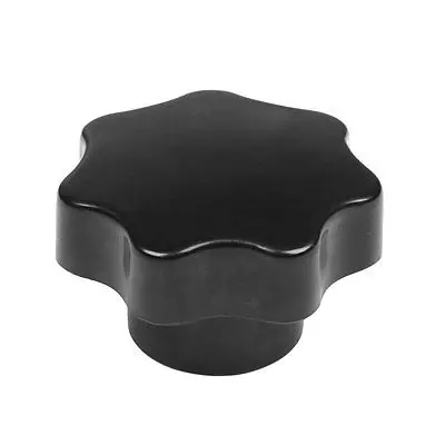 

M12 60mm Dia Thread Black Plastic Star Head Clamping Knob Grip  ZMM