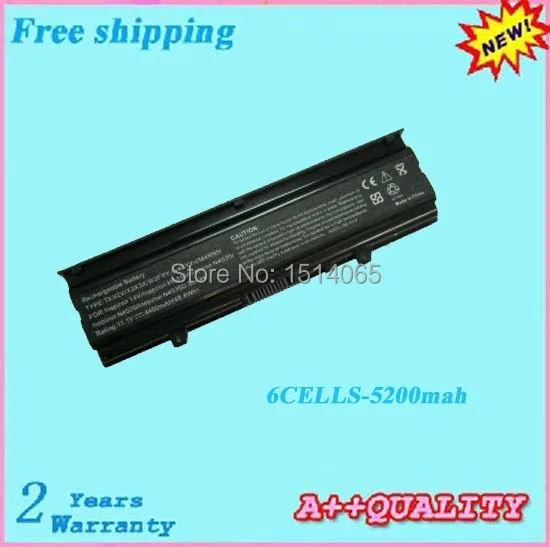 High quality 11.1v 5200MAH Notebook Battery For DELL For Inspiron 14V