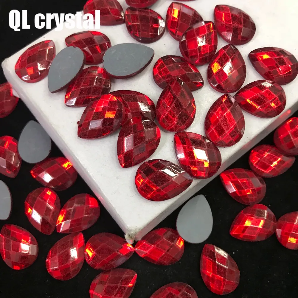QL Кристалл 13 x мм 18 мм кристалл популярный DIY Одежда одежды обуви сумки клей на flatbacks стекло Кристалл Стразы
