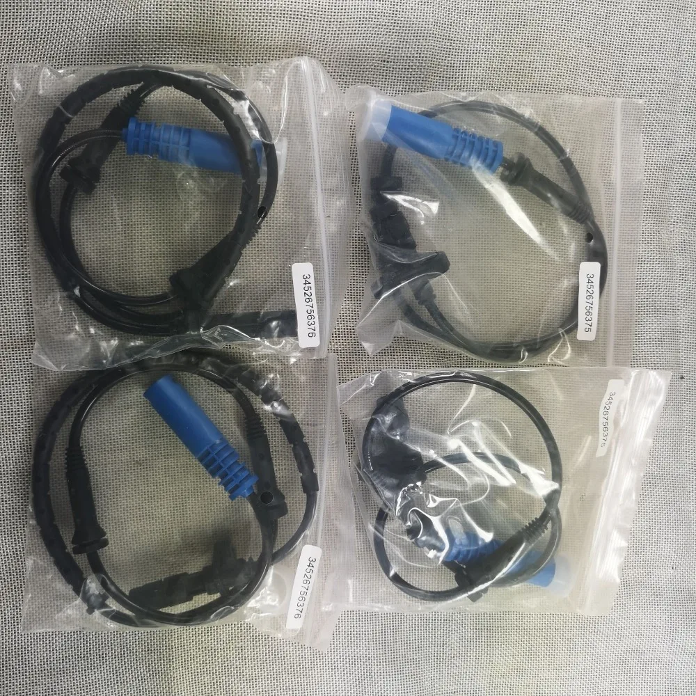 

Set of 4 Front Rear Left Right ABS Wheel Speed Sensors Fits E39 525 528 540 34526756376 34526756375 34 52 6 756, 375 34 52 6 755