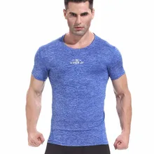 Мужская футболка для бега быстросохнущая с коротким рукавом, спортивные топы для улицы, компрессионные колготки для фитнеса, дышащие летние футболки, большие размеры XXL