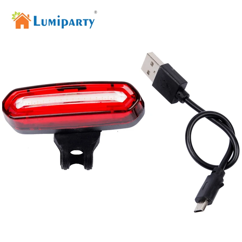 Ни один красный светодиодный велосипед светильник USB Перезаряжаемые