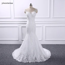 yiwumensa vestidos de novia see through Mermaid wedding dresses 2017 vestidos de novia wedding dress robe de mariee Bridal gowns