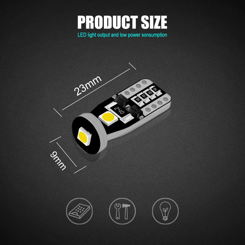 T10 холодный белый 3SMD 5050 Водить Автомобиль светильник W5w 194 168 лампы AC/DC 12V Клин лампы сигнала поворота светильник 2 шт. номерной знак светильник лампа