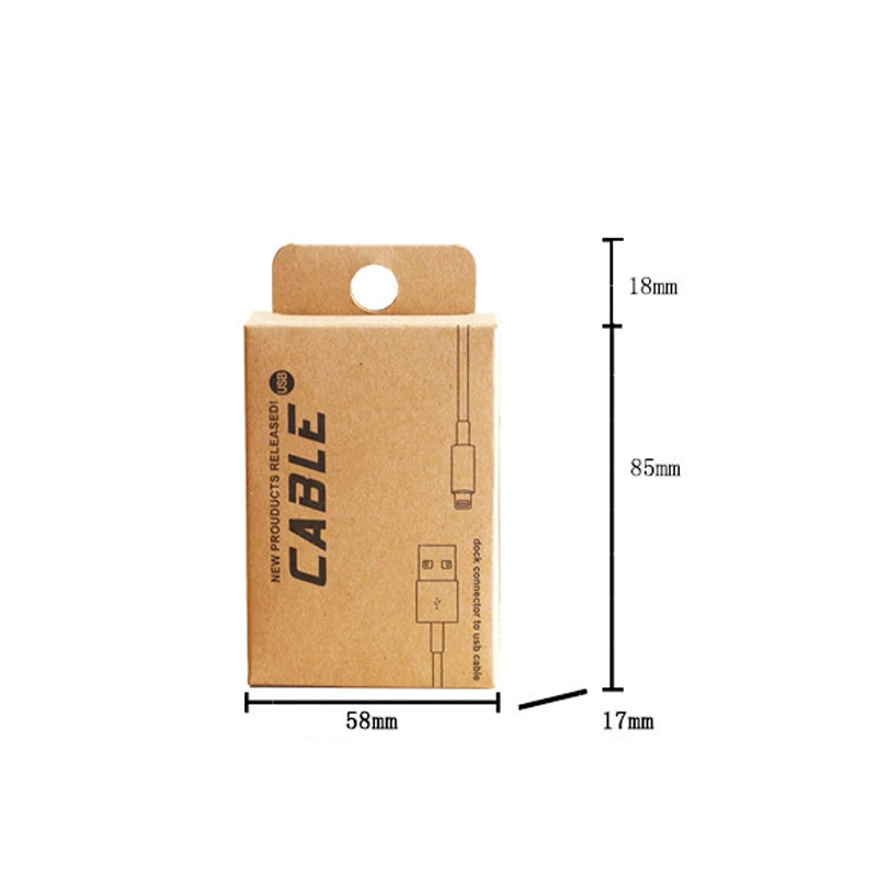200 шт. персонализированные логотип Универсальный упаковочной коробки Розничная упаковка для iphone 8 8 плюс кабель USB Зарядное устройство линия
