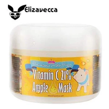 

Elizavecca Milky Piggy Vitamin C 21% Ample Mask 100ml Vitamin C Korean Face Mask Moisturizing Oil Control Whitening Shrink Pore
