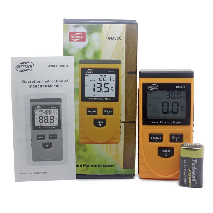 GM630 Induction type handheld digital damp moisture meter