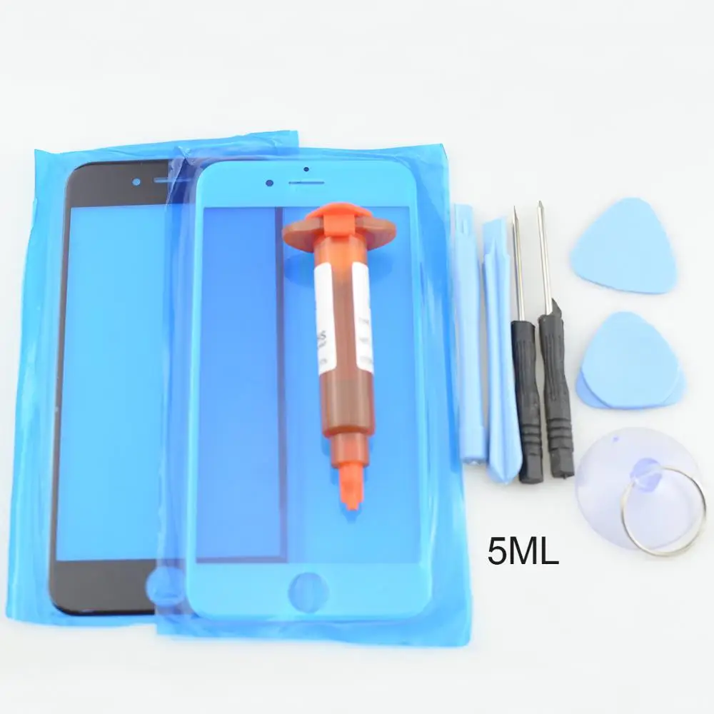 Touch Screen Front Outer Glass &amp UV LOCA Glue For iPhone 5 5c 5s 6 7 Plus LCD lens Panel Repair Replacement Tools | Мобильные