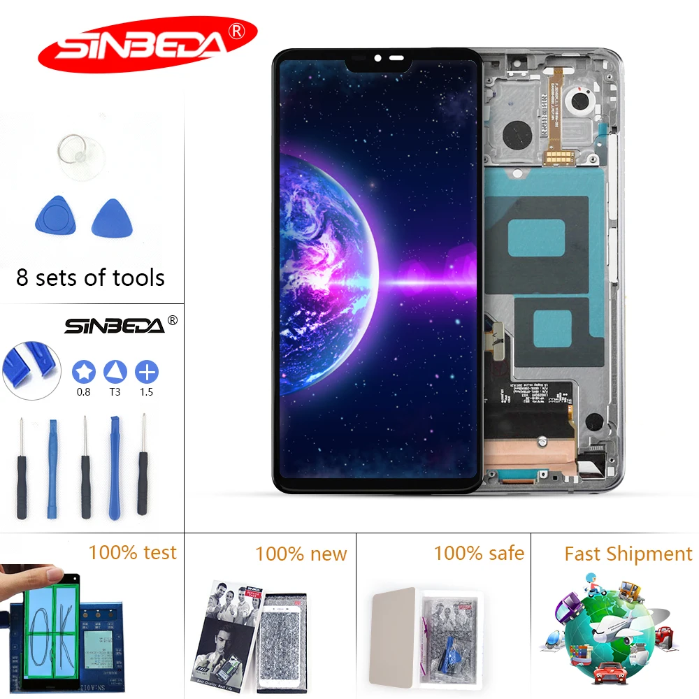 

6.1"Sinbeda LCD For LG G7 LCD Display Touch Screen Digitizer Assembly G710 LCD For LG G7 ThinQ G7 Display