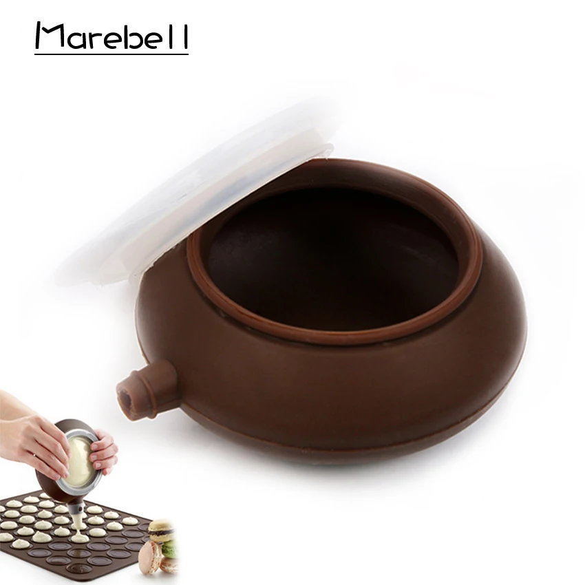 

Marebell Macaron Silicone Pot Icing Piping Cream Pastry Tips DIY Muffin Dessert Baking Cake Tools Cake Decorating Nozzles Set