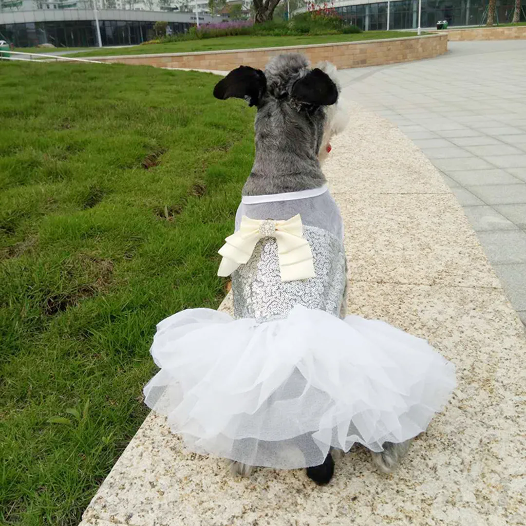 Новая модная весенняя и летняя дышащая блестящая юбка принцессы для питомца собаки, высокое качество