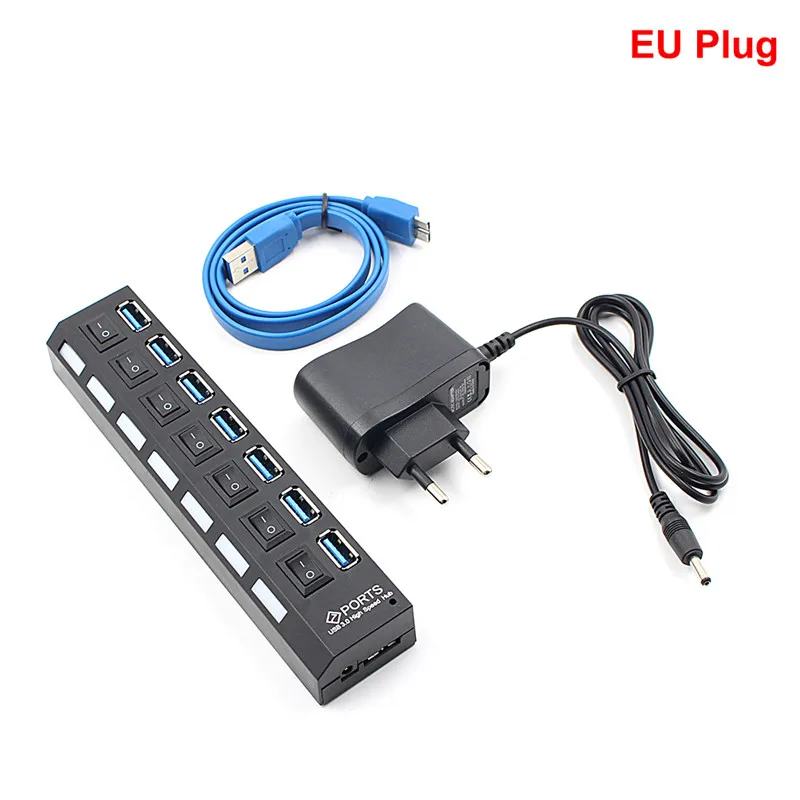 NEW USB HUB 3.0 Super Speed 5Gbps 7 Ports USB 3.0 HUB USB Splitter With On/Off Switch For Computer Peripherals NEW USB HUB 3.0 Super Speed 5Gbps 7 Ports USB 3.0 HUB USB Splitter With On/Off Switch For Computer Peripherals