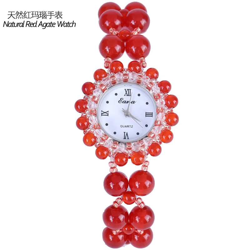 

2020 A New Automatic Quartz Watch Wholesale Natural Red Agate Bracelet Gift Generation Of Women's Shipment