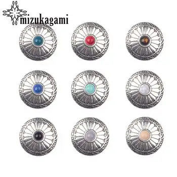 

Retro Zinc Alloy Round Silver Sunflowers Buttons Charms Pendant For DIY CONCHO Charms 3pcs/lot 30MM Jewelry Accessories