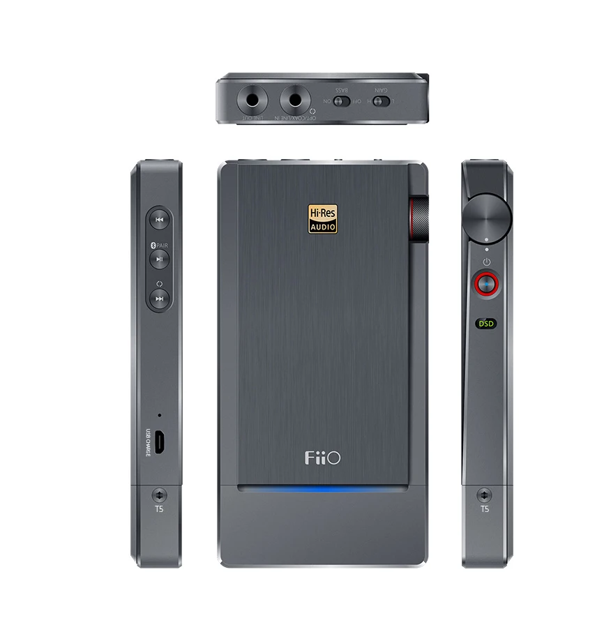 Новое поступление! FIIO Q5 флагманский Bluetooth и dsd-способный Портативный HIFI усилитель DSD декодер MFi усилитель звука USB DAC