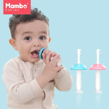 

Mambobaby baby Silicone Toothbrush with replacable head Environmentally Safe Baby Teether Teething Kids Teether Children Chewing