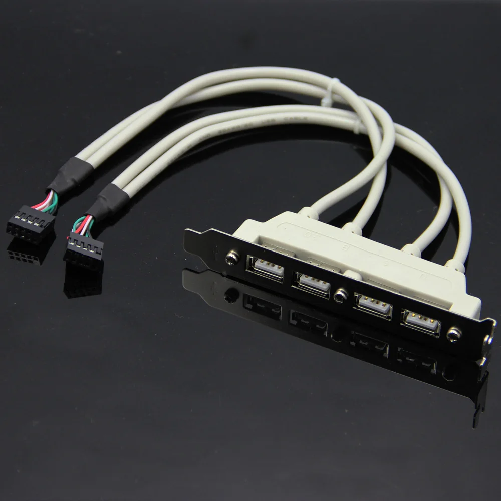 Bochara двойной 9 контактный разъем на 4 порта USB 2 0 гнездовой кабель задняя панель PCI