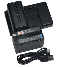 DSTE зарядное устройство с двойным разъемом + 2x NP-F970 для sony DCR-VX2100 HDR-AX2000 HDR-FX1000 HVR-HD1000U HVR-V1U HVR-Z1U HXR-MC2000U NEX-FS700U