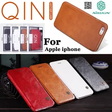 Nillkin для iPhone SE 5S/6s plus/7 8 plus/X XS/XR/XS Max кожаный флип-чехол с оригинальной розничной посылка Qin серии
