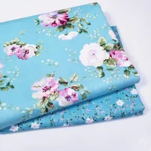 

50x40cm Floral cotton fabric Blue Series DIY sewing uphostery craft for Baby&Children Quilting Sheets Dress Material