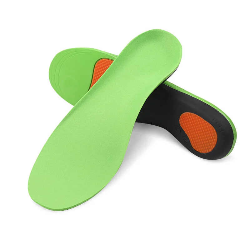 PU Shock Absorbant Insoles Orthotics Flat Foot Health Sole Pad For Shoes Insert Arch Support Pad For Plantar Fasciitis Feet Care - Цвет: Green