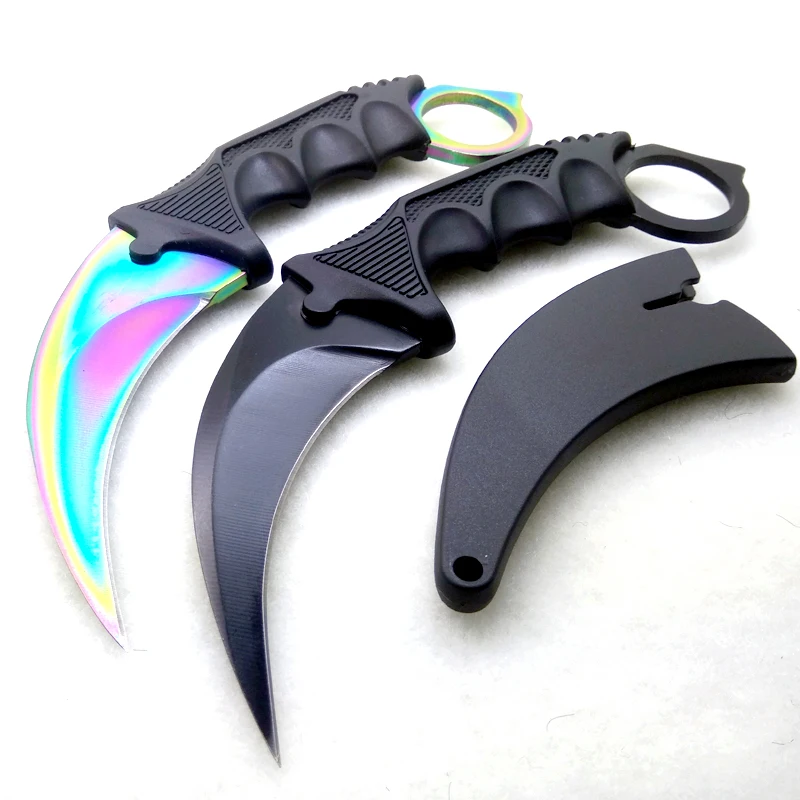

Karambit Hunting Knife Outdoor Survival Tools Fixed Blade Knife CS GO Counter Strike Tactical Combat Camping Hand Tools