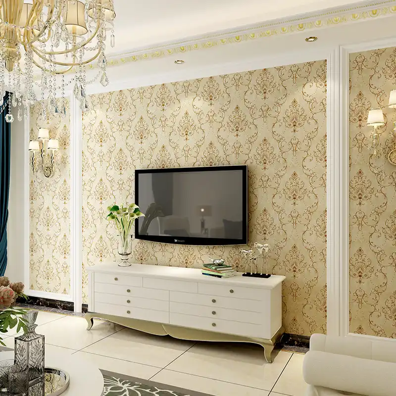 Carta Da Parati European 3d Stereoscopic Floral Wall Papers For Living Room Bedroom Walls Mural Decoracion Black Casa Moderna