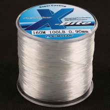 En İyi kalite 160m 100lb naylon monofilament olta japonya malzeme temizle Fishline sazan balıkçılık için tuzlu su balıkçılık tel