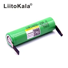 Liitokala bateria 18650 2500mah, original, descarga de 3.6 v, bateria a, bateria dedicada + níquel para faça você mesmo