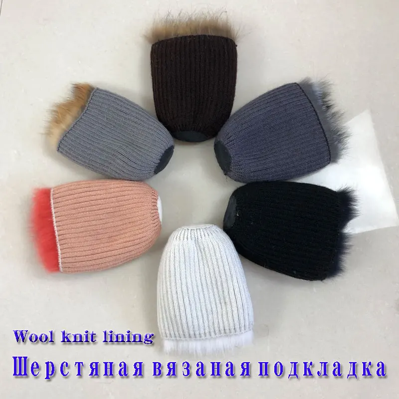 Шапка из лисьего меха, шапки из натурального меха, зимние шапки для девочек, сшитые вручную из лисьего меха на шерстяной вязанной подкладке