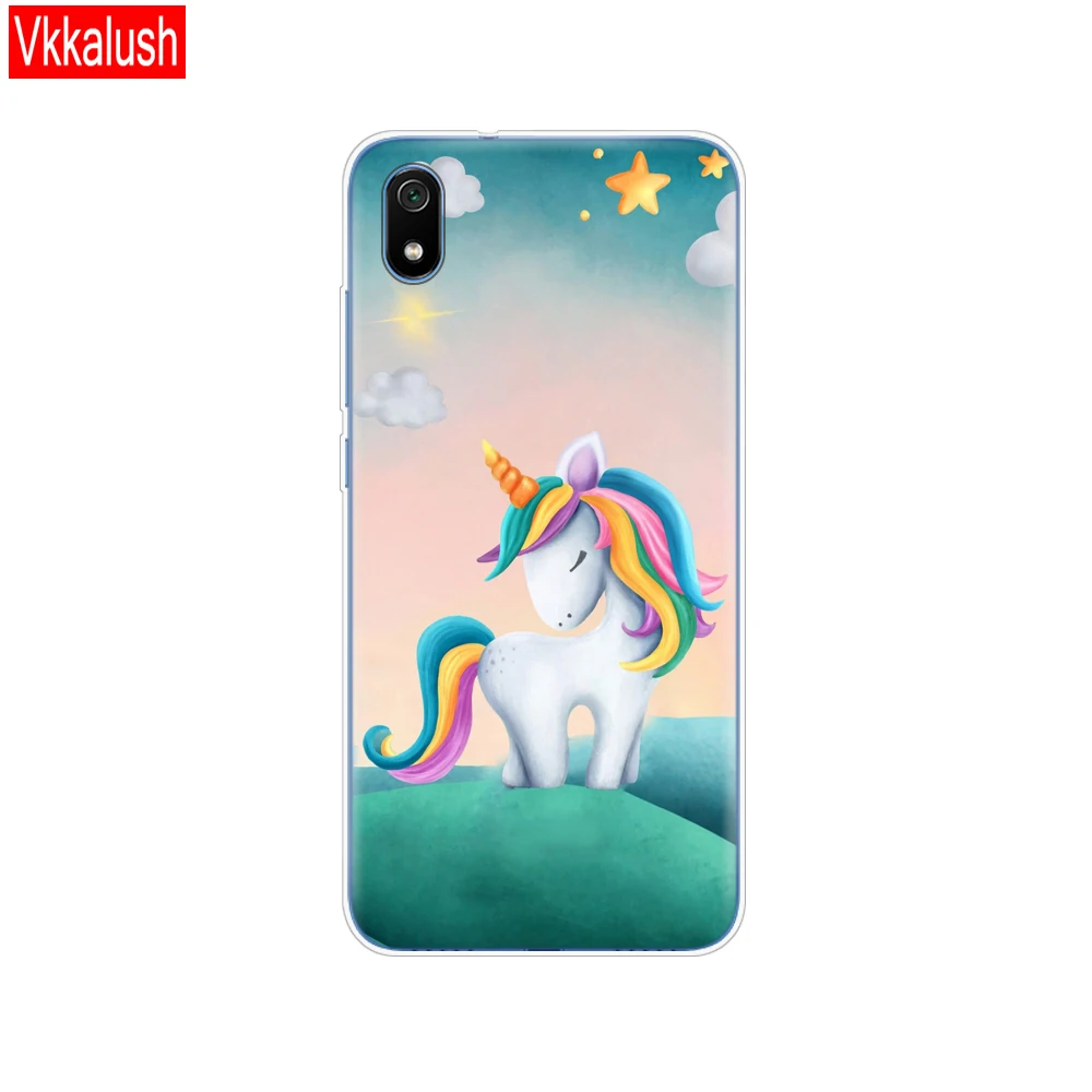 Силиконовый чехол для Xiaomi Redmi 7a, чехол s, полная защита, мягкая задняя крышка из ТПУ для Redmi 7 A, чехол-бампер для телефона - Цвет: 80007