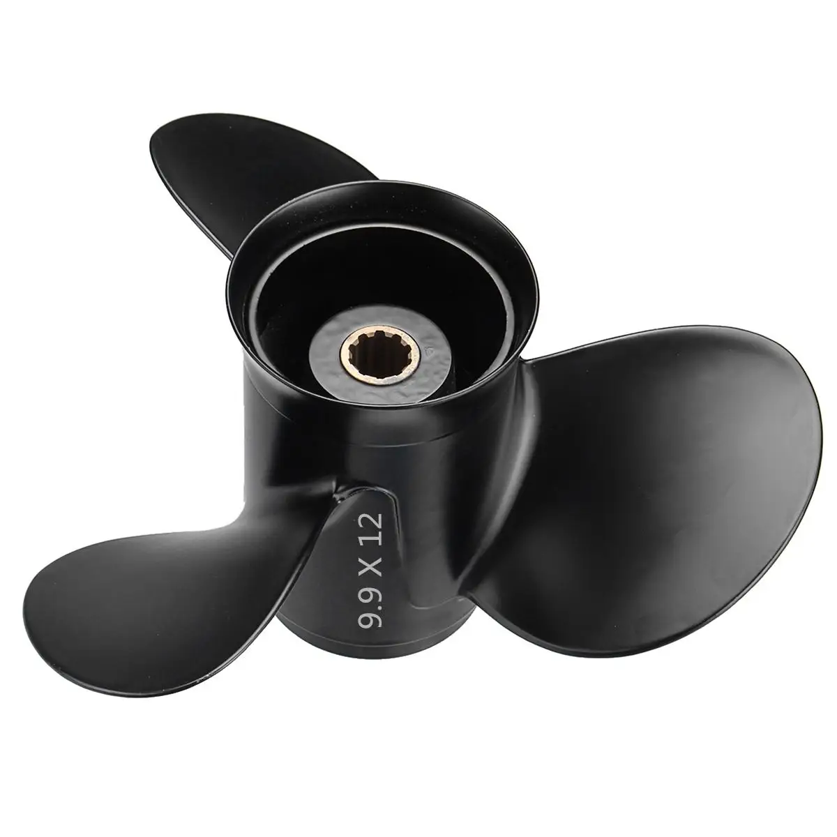 

Audew For Mercury Tohatsu 25-30HP 9.9 x 12 Marine Boat Outboard Propeller 3R0B645250 Aluminum Alloy 10 Spline Tooth 3 Blades