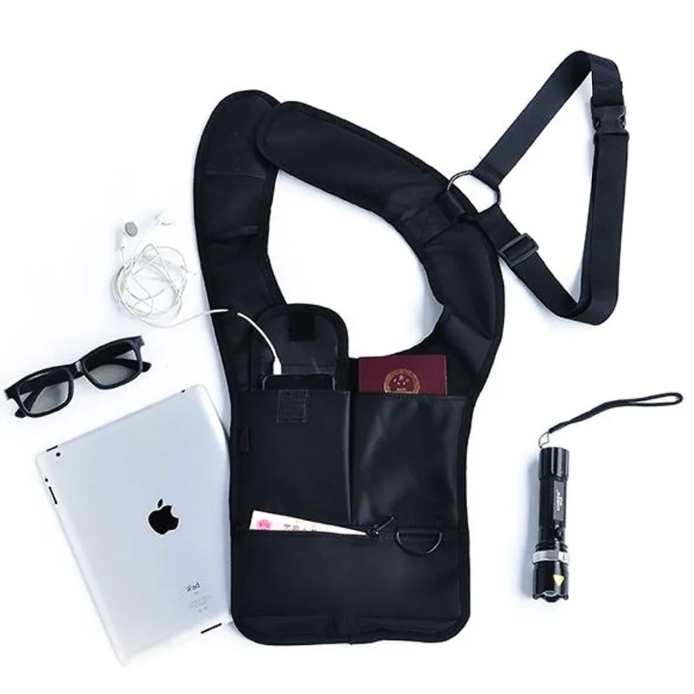 Bolsa de viaje Antirrobo bolso Seguridad Hidden Axilas Sobaquera Deporte Al  Aire Libre Bolsa de Almacenamiento De Pasaportes nota de la moneda clave  pluma teclado del teléfono|storage bag|storage bags bagsoutdoor storage bag  -