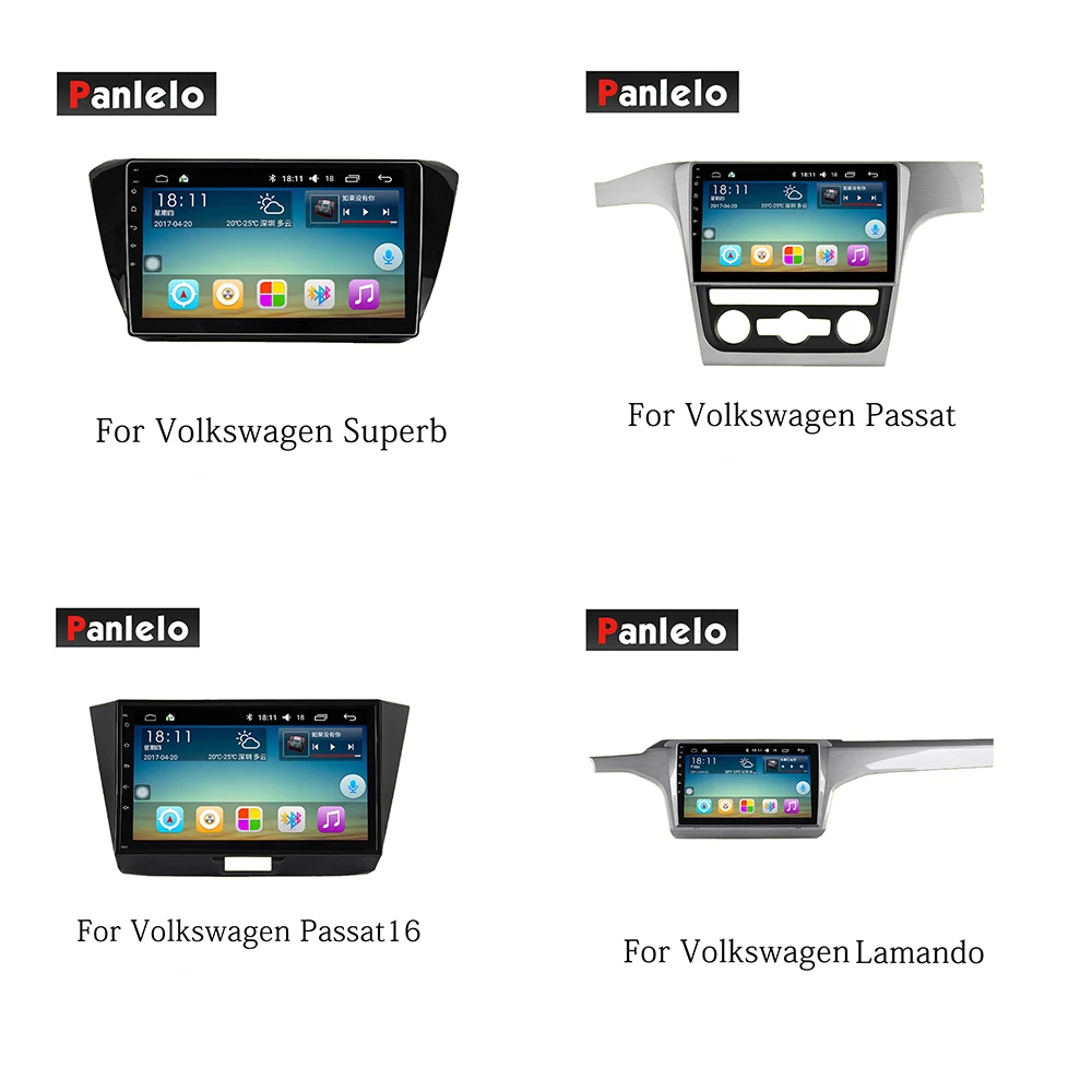 Panlelo Car Stereo Android 7.1 2 Din For Volkswagen Sagitar Sportsvan LamandoCC Octavia Superb  Bora Auto Radio GPS Navigation