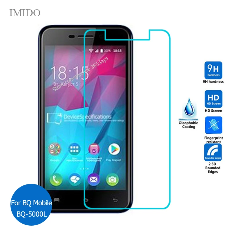 

For BQ Mobile BQ-5000L Trend Tempered Glass Screen Protector 2.5 9h Safety Protective Film on BQS 5000L BQS-5000L