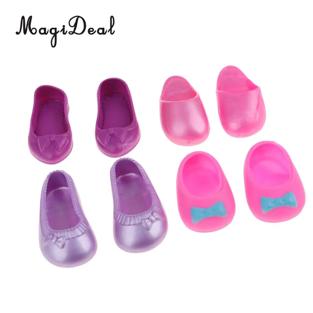 4 Pairs/Set 25cm Doll Summer Shoes Sandal Slipper For Mellchan Doll Clothes Accessory
