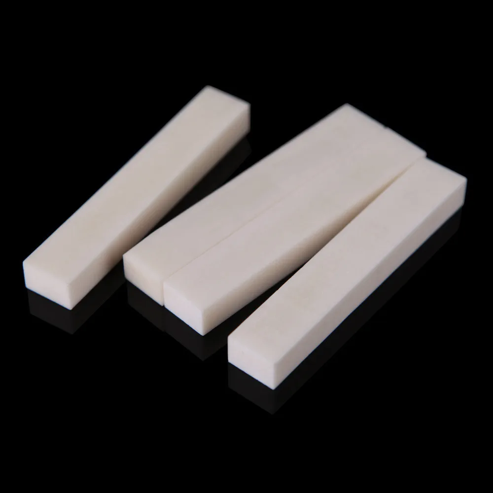 

4Pcs/Set Durable Compact Ox Bone Bridge Unslotted Guitar Nut Part For Acoustic Guitar Accessory Bass String Instrument