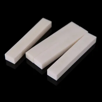 

4Pcs/Set Durable Compact Ox Bone Bridge Unslotted Guitar Nut Part For Acoustic Guitar Accessory Bass String Instrument