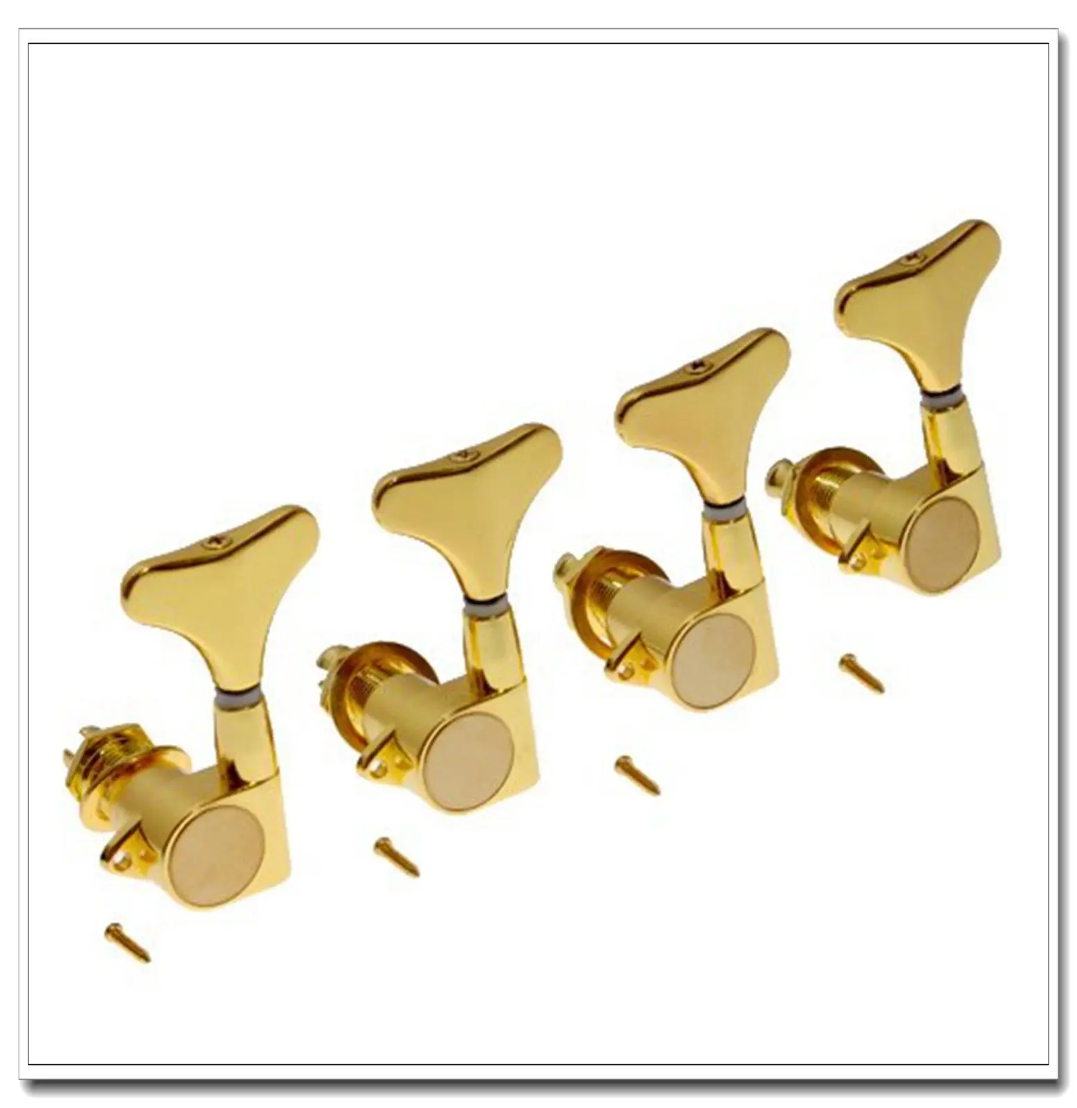 1set of 4L Guitar Bass Tuner Machine Heads Tuning Pegs Gold High