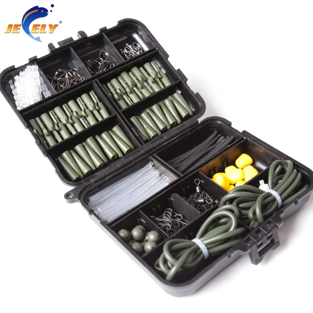 1 Set Carp Fishing Terminal Tackle Set Stopper Hook Swivel Sleeve