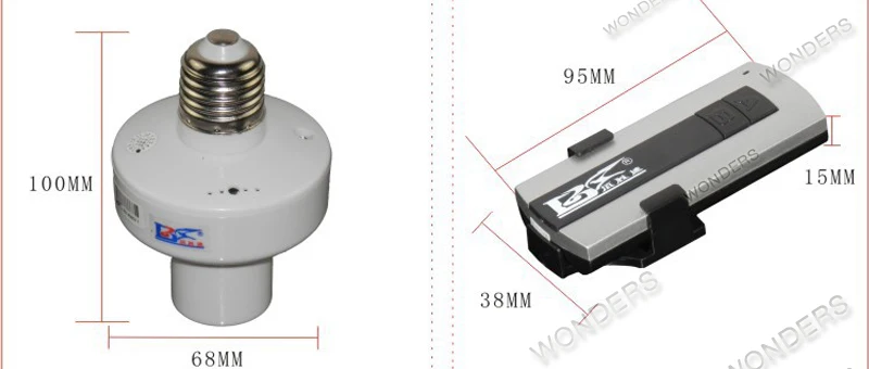 1/2/3/4* E27 Беспроводной дистанционного Управление светильник цоколь лампы Вкл/выключатель розетка Держатель rc для смарт-устройств, 110V 220V