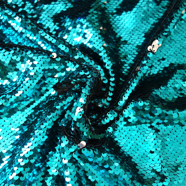 50cm*130cm Mermaid Reversible Sequin Fabric High Density Reversible