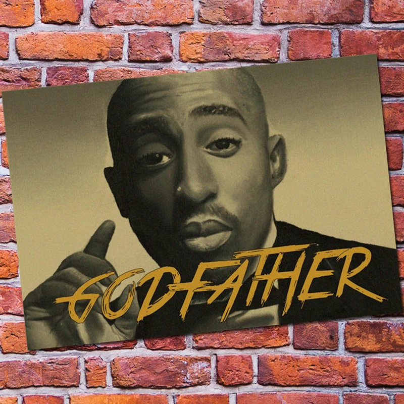 COSY MOMENT 2PAC RAP GOD Tupac хип хоп певец ретро постер винтажный крафт принт настенный