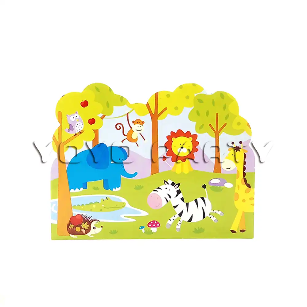 for kids children safari jungle animals theme birthday party supplies party decoration 12pcs invitation card invitations jungle theme invitation card