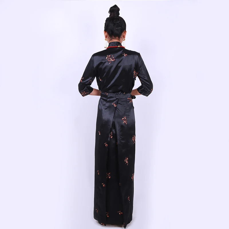 Nepal Myanmar Holiday Women Original Ethnic Tibet summer Costume dress women Tibetan Gown three-dimensional carved long Robe