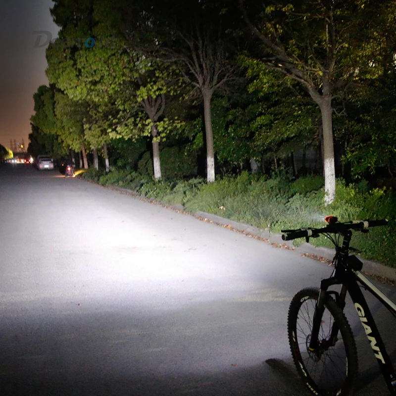 Best Deemount Cycling Font Lamp 8-22.5 Hours 400Lm Bicycle Headlight LED Lamp Front Lighting Flash Lantern Torch 18650 Battery Kit 5