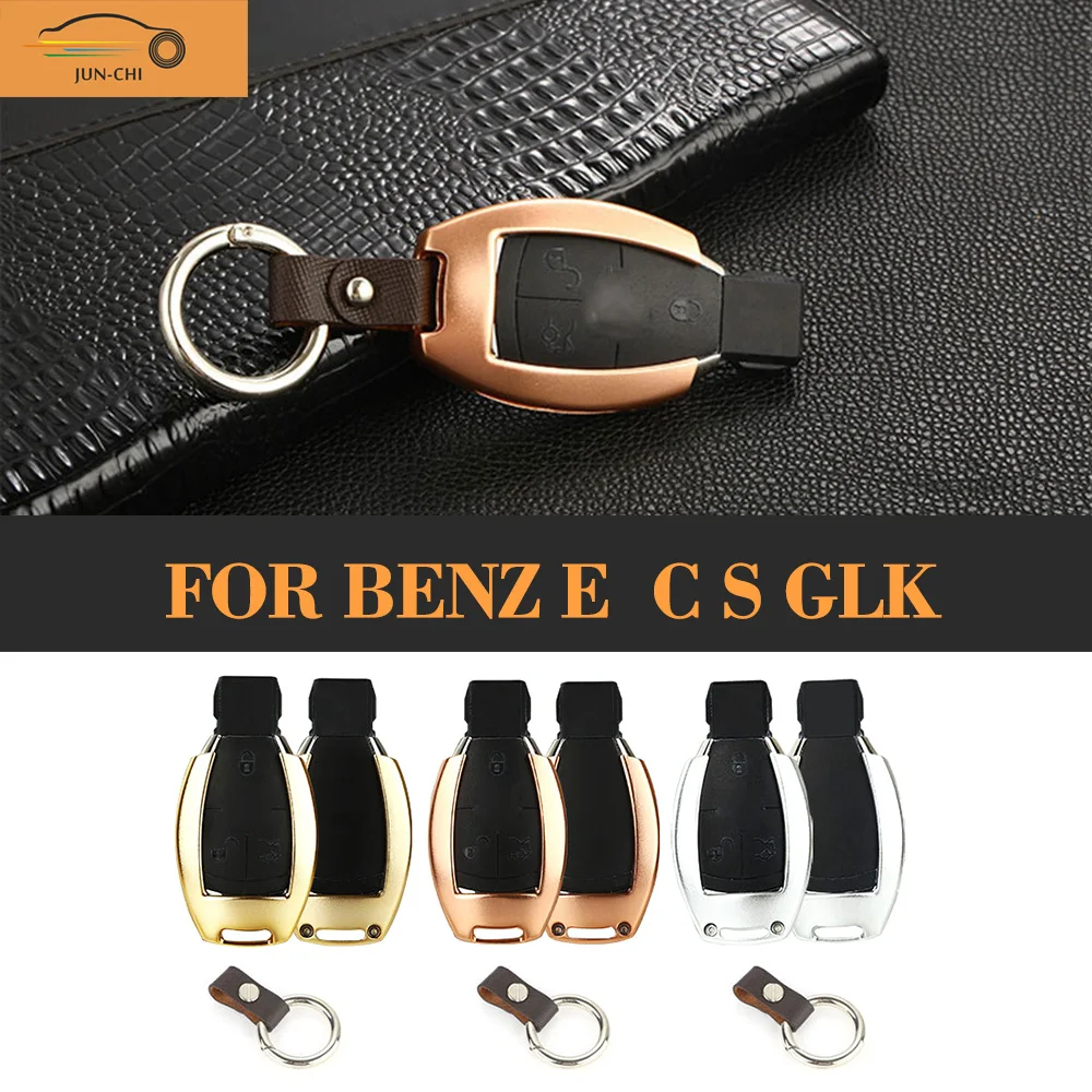 New Fashion Luxury Car Auto Remote Key Cover Chain fob Holder Skin Case Shell for Benz E C S GLK Car Styling