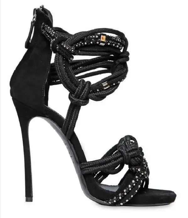 Европейский стиль уникальный дизайн Разноцветные сандалии с завязками