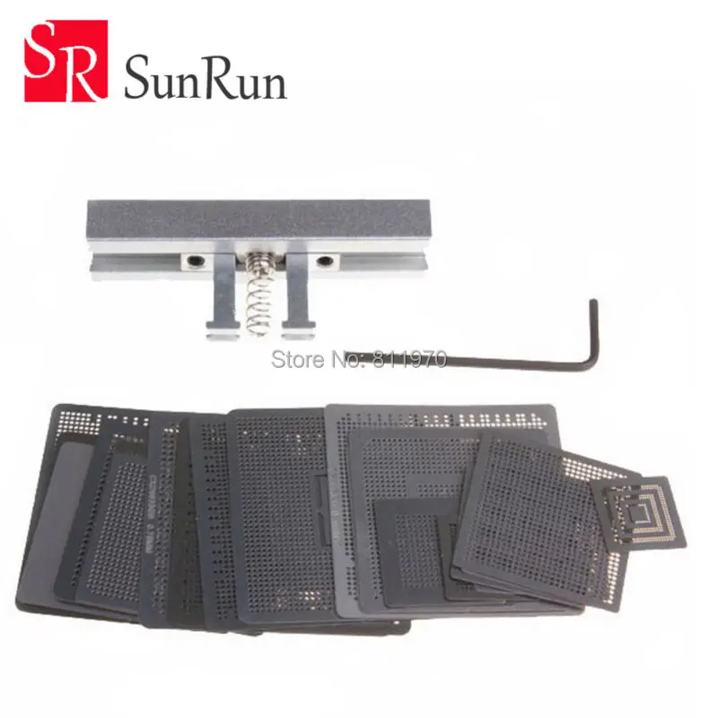 

37pcs Heat Directly Rework Reball Stencils Template + BGA Reballing Kit Station For XBOX360 PS3 Game Repair