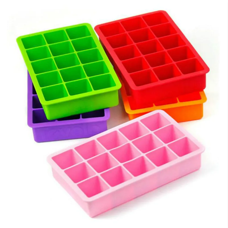 Silicone Ice Cube Tray Molds Candy Mold Cake Mold Chocolate 15 Cavity